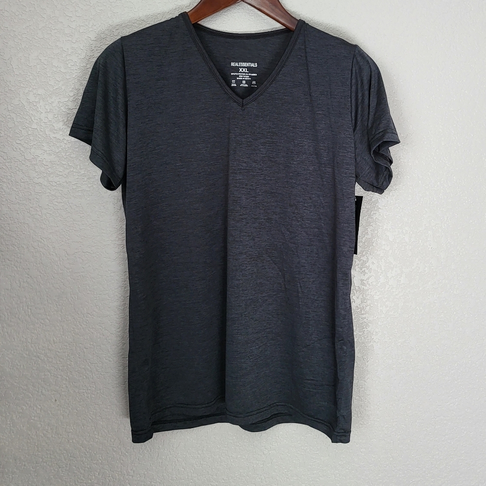 Men's Real Essentials Dark Gray T-Shirt. SIZE XXL